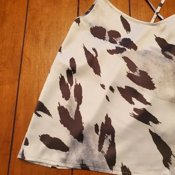 Express Sleepwear Crop Top With Overlapping Butterfly Panels In The Back Sz S - Picture 3 of 14